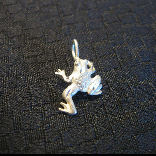 SS Sterling Silver Frog Charm - NIB