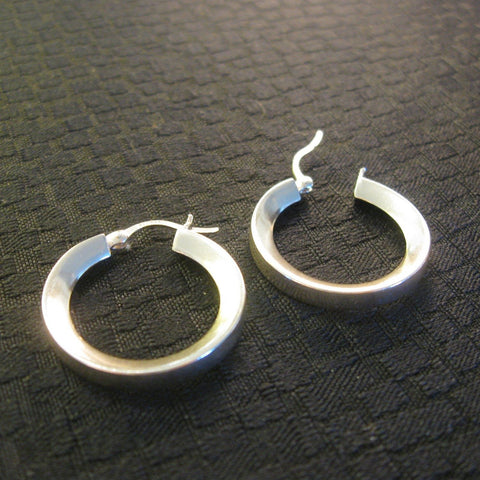 SS Sterling Silver Hoop Earrings 2.5cm - NIB