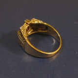 10k y Gold Ring Synthetic Red Stone ~size 6.5 - Previously Loved