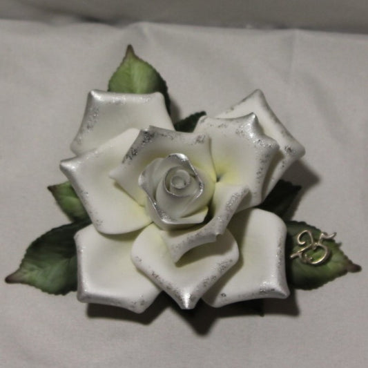 1997 Roman Inc 25th Anniversary Porcelain Rose