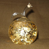 Decorative Glass Apple with 24k Gold Flakes