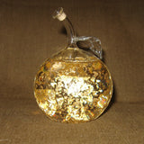 Decorative Glass Apple with 24k Gold Flakes