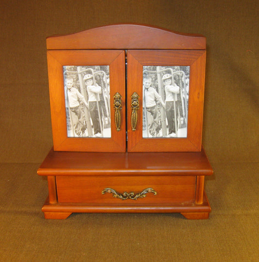 Decorative Memory Photo Box wood NIB