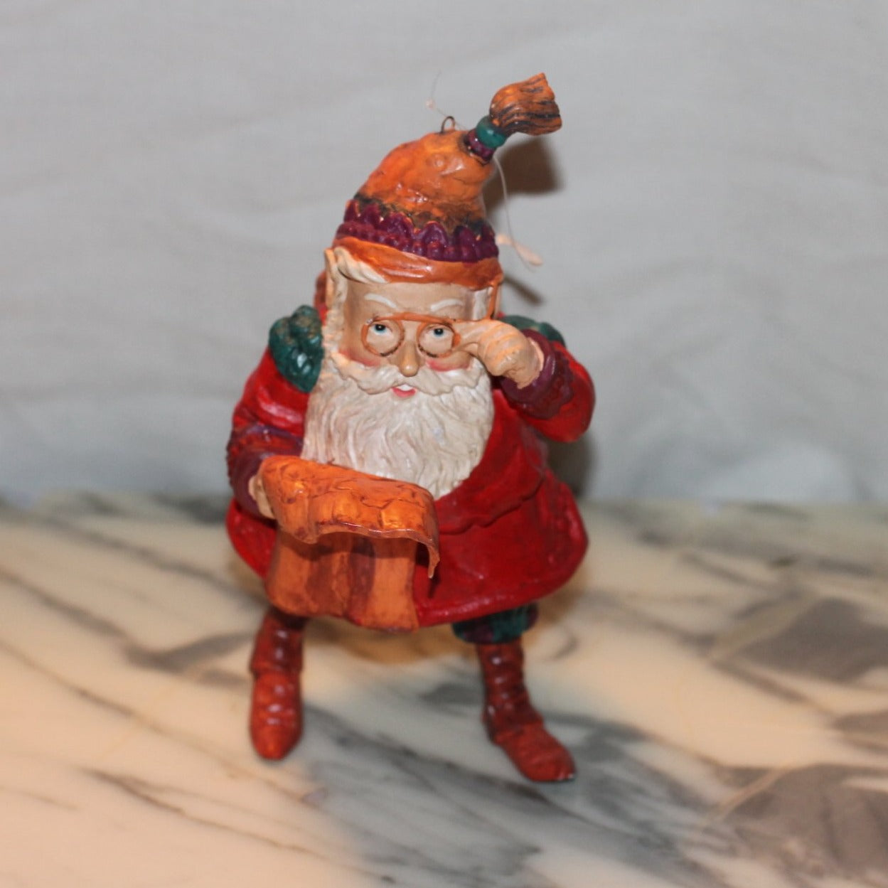 Abbott of England Santa Figurine Checking his list