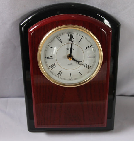 BULOVA WOOD WALL CLOCK WITH ENGRAVING PLATE C3119