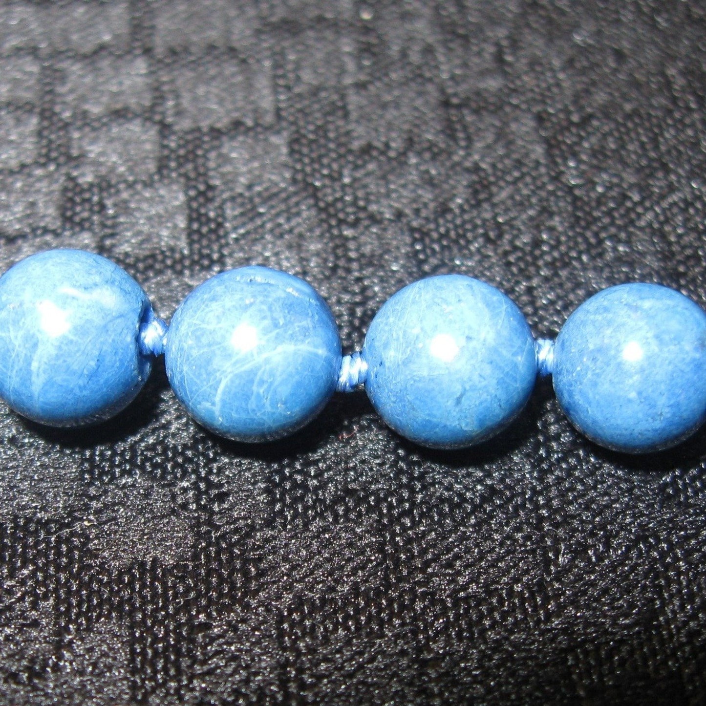 Genuine Howlite Bead Strand dyed blue 76 cm long (30"). 