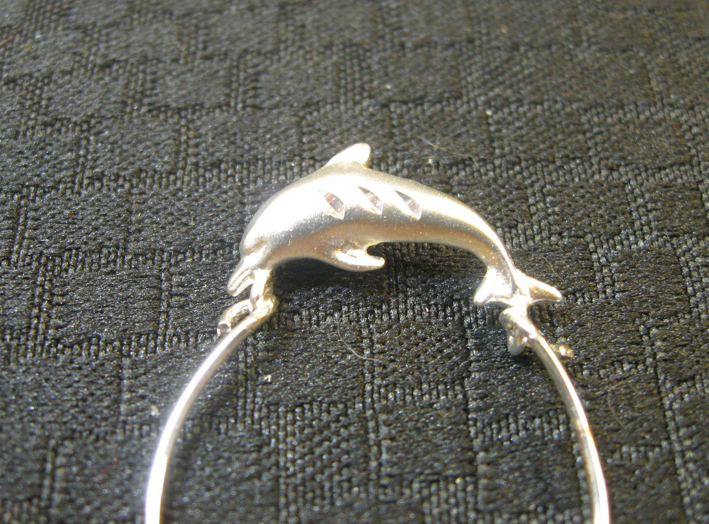 SS Sterling Silver Charm Holder Dolphins NIB