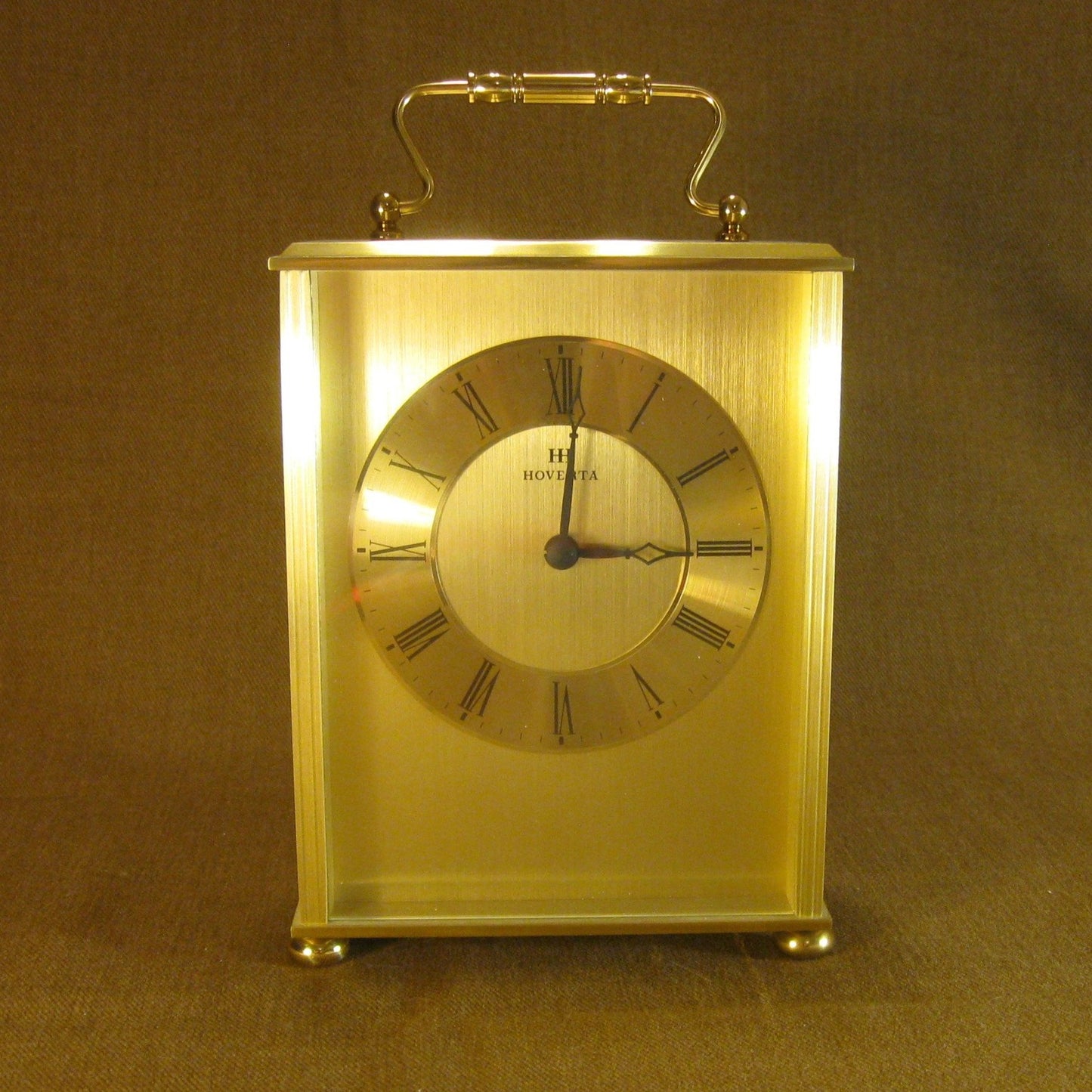 Hoverta Brass Carriage / Mantel Clock