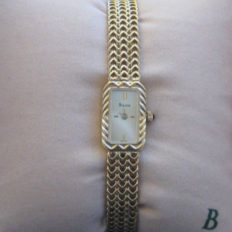 14k y Gold Bulova Ladies Diamond set Watch model 95U00 – So U ...